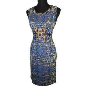 M Missoni Blue and Yellow Patterned Sleeveless Dress!
